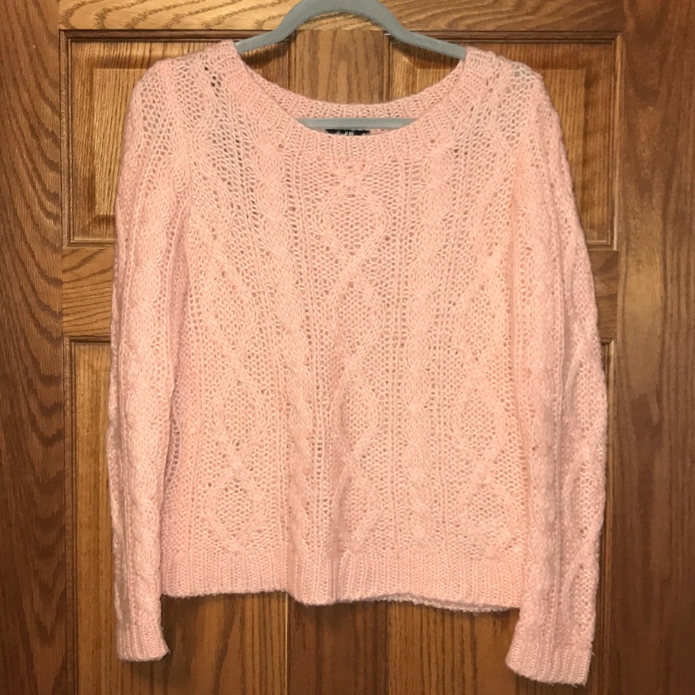 H&M coral knit sweater